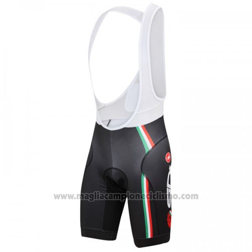 2014 Abbigliamento Ciclismo Castelli SIDI Rosso e Nero Manica Corta e Salopette